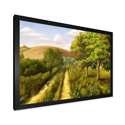 Vibrant Country Road During Summer  Wall Art