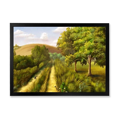 Vibrant Country Road During Summer  Wall Art