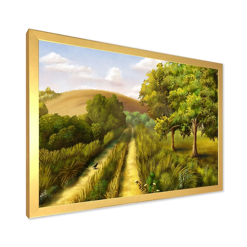 Vibrant Country Road During Summer  Wall Art
