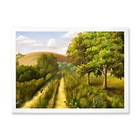 Vibrant Country Road During Summer  Wall Art