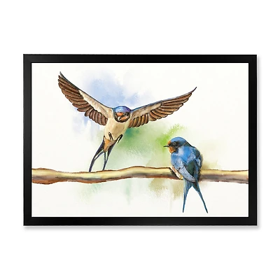 Two Barn Swallows Birds  Wall Art