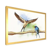 Two Barn Swallows Birds  Wall Art