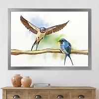 Two Barn Swallows Birds  Wall Art