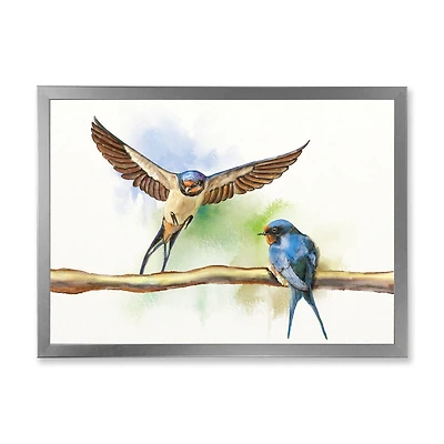 Two Barn Swallows Birds  Wall Art