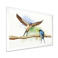 Two Barn Swallows Birds  Wall Art