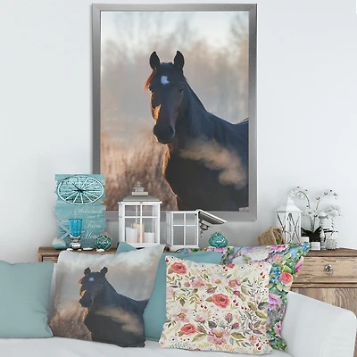 Portrait of A Horse on An Autumn Morning Wall Art