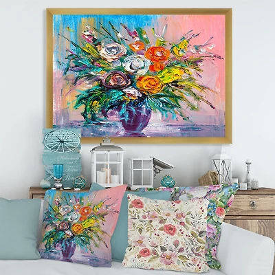 Bouquet of VIbrant Flowers  Wall Art