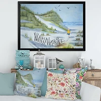 Child Walking The  Beach Wall Art