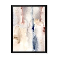 Pastel Abstract with Dark Blue Pink & Gray Spots  Wall Art
