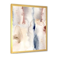Pastel Abstract with Dark Blue Pink & Gray Spots  Wall Art