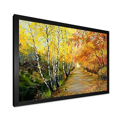 River The Autumn Woods Canvas Wall Art Print