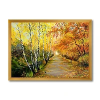 River The Autumn Woods  Canvas Wall Art Print