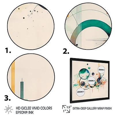 Multi-Color Watercolor Geometric Art Wall