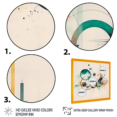 Multi-Color Watercolor Geometric Art Wall