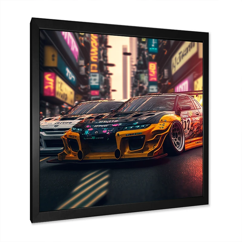 Art mural « Tunning Car Drifting Tokyo »