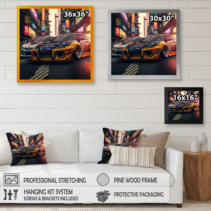 Art mural « Tunning Car Drifting Tokyo »