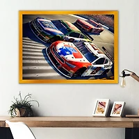 American Race Car Framed Wall Art