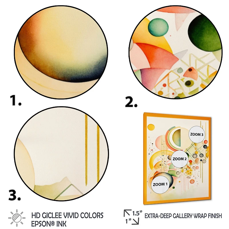 Yellow Multi Shape II Wall Art