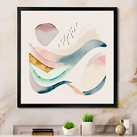 Multi-Color Pastel Waves Wall Art