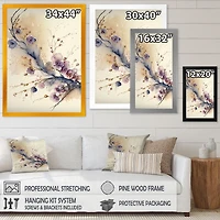 Pink And Plum Cherry Blossom Branch IV Wall Art