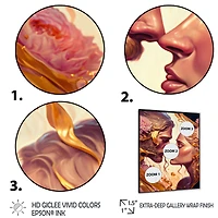 Gold And Pink Couple Art Wall