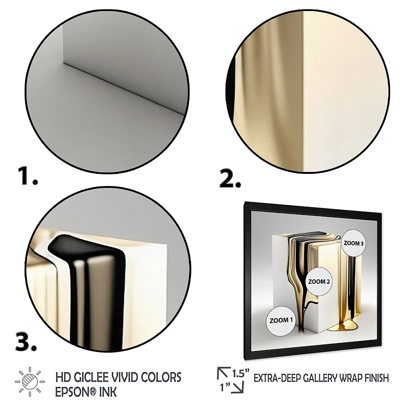Black And Gold Cubic Expression I Wall Art
