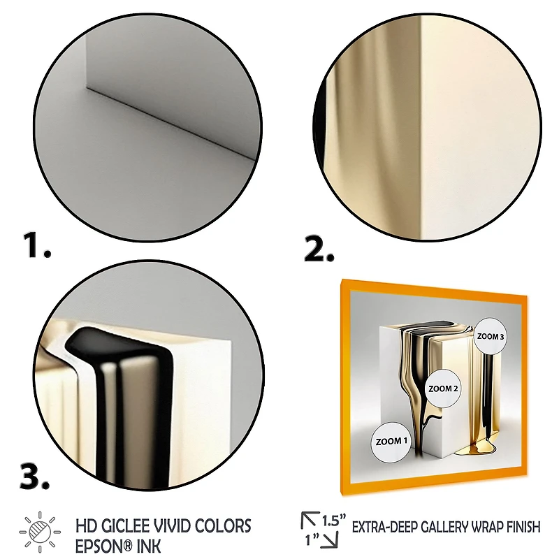 Black And Gold Cubic Expression I Wall Art