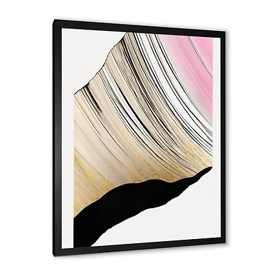 Minimalism Pink And Gold Cubic Fusion I Wall Art