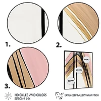 Minimalism Pink And Gold Cubic Fusion V Wall Art