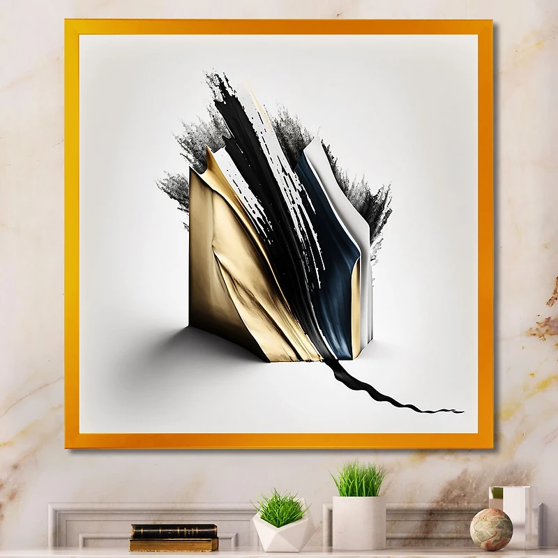 Black And Gold Cubic Expression VI Wall Art