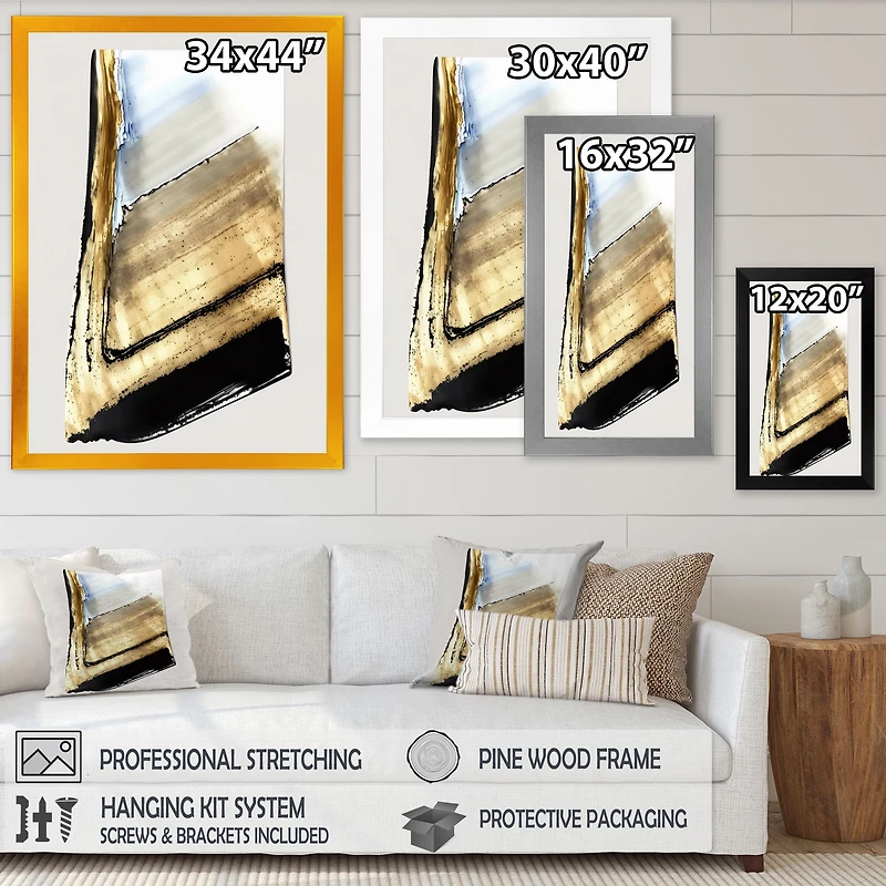 Black And Gold Cubic Expression XI Wall Art