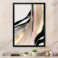 Minimalism Pink And Gold Cubic Fusion VII Wall Art