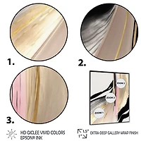 Minimalism Pink And Gold Cubic Fusion VII Wall Art