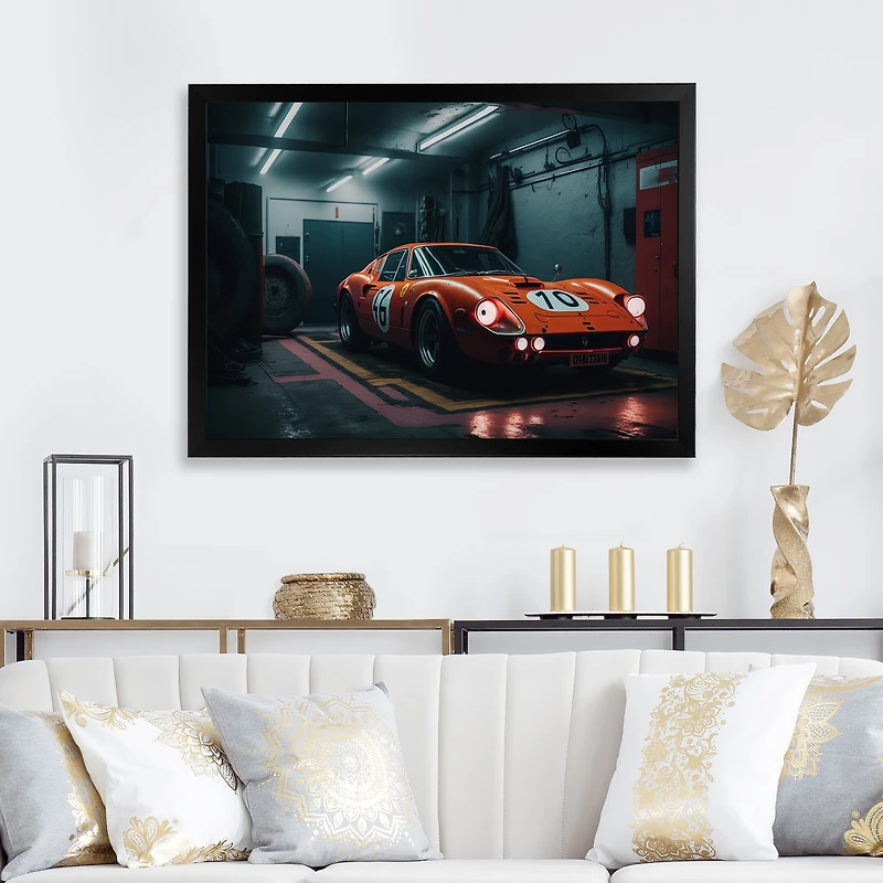 Orange Exotic Car Photography Wall Art