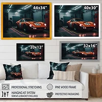 Orange Exotic Car Photography Wall Art