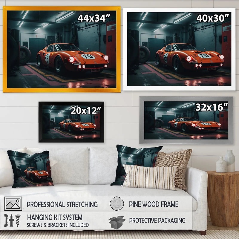 Orange Exotic Car Photography Wall Art