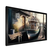 Rustic Port With A Fishing Boat IV Wall Art