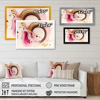 Pink Watercolor Circular Abstract Wall Art