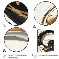Gold Glamour Circle Wall Art