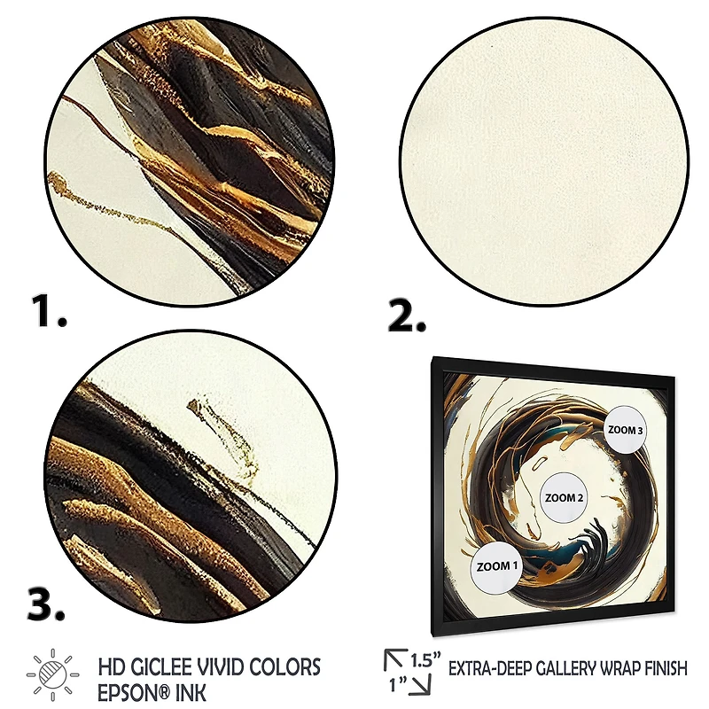 Gold Glamour Circle 1 Wall Art