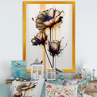 Daisy Flower On Abstract Fusion I Wall Art