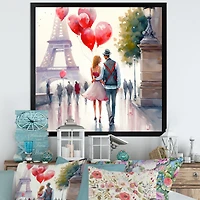 Couples Love Paris Wall Art