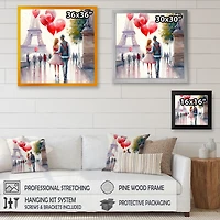 Couples Love Paris Wall Art