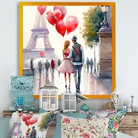 Couples Love Paris Wall Art