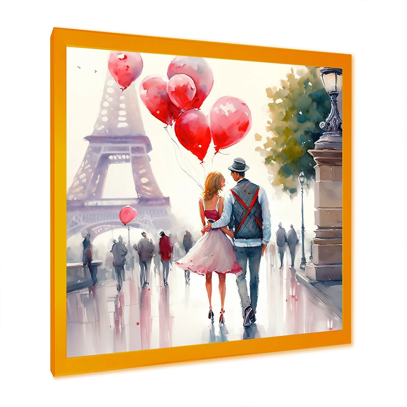 Couples Love Paris Wall Art