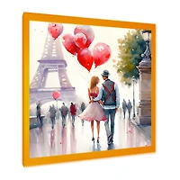 Couples Love Paris Wall Art