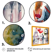 Couples Love Paris Wall Art