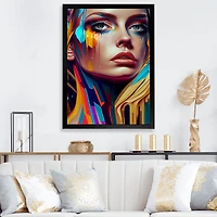 Vibrant Creative Woman Portrait VI Wall Art