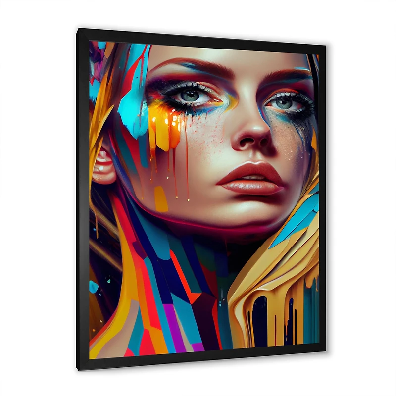 Vibrant Creative Woman Portrait VI Wall Art