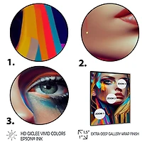 Vibrant Creative Woman Portrait VI Wall Art